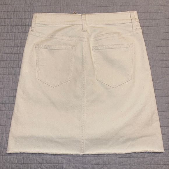 Vineyard Vines Marshmallow Hi-Lo Hem Denim Skirt 0 - Picture 3 of 6